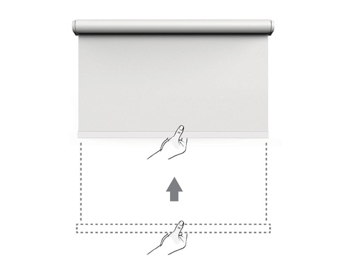 Illustration av en rullgardin med bruksanvisning