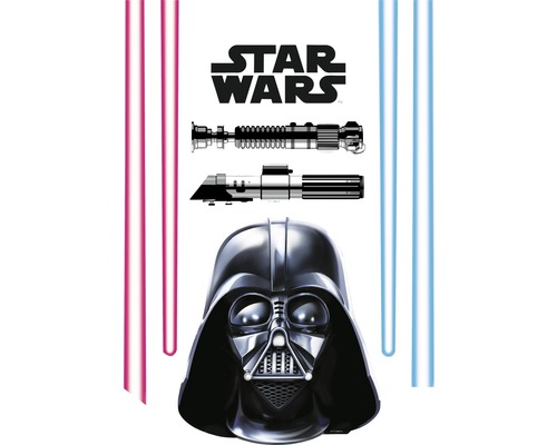 Star Wars illustration med Darth Vader mask och ljussablar
