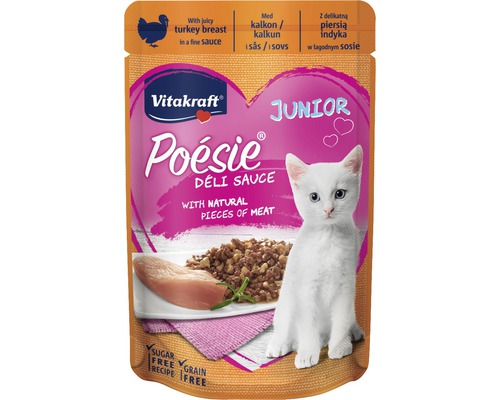 Kattmat VITAKRAFT Poésie Déli Sauce turkey Junior 85g