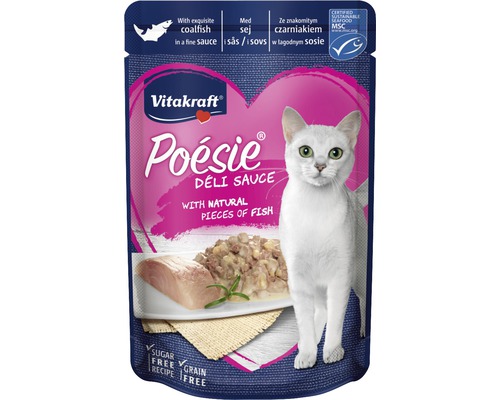 Kattmat VITAKRAFT Poésie Déli Sauce pollock MSC 85g Vitakraft Poésie Déli Sauce kattmat med fisk