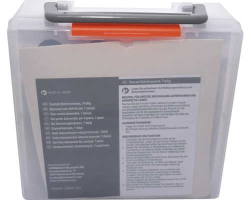 Diamantborrsats, 7 delar i väska