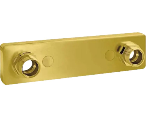 Blandarfäste HAFA Design borstad mässing 150 mm c/c G20 15 PEX-rör dold 8265066 Fördelningsblock i mässing med två anslutningar