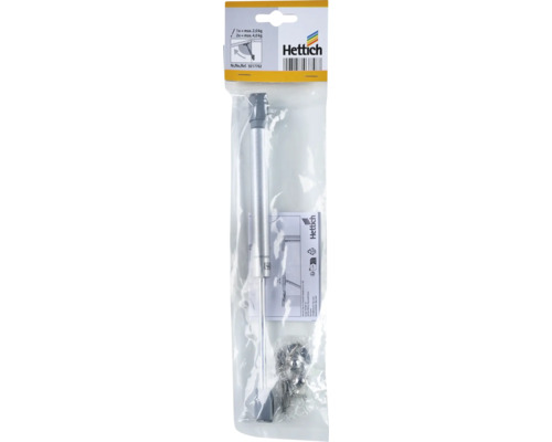Hettich Logo. Möbelbeslag i transparent förpackning.
