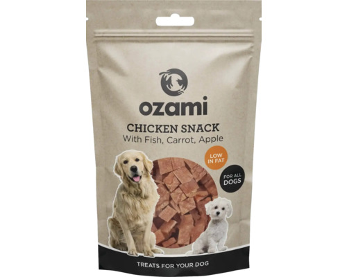 Hundgodis OZAMI Chicken Snack fisk, morot, äpple Ozami Kycklingsnacks med fisk, morot, äpple för alla hundar