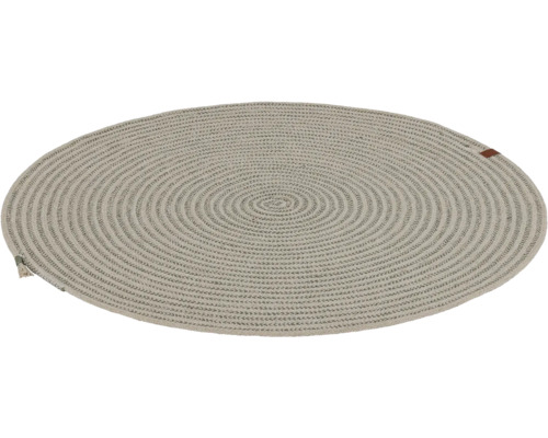 Oval matta med flätat mönster
