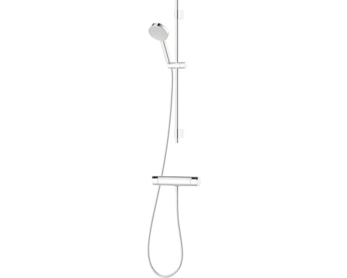 Duschpaket MORA MMIX II krom blank rund Eco-stopp 160 mm c/c Easy-clean 8283429 Duschsystem med termostat och handdusch