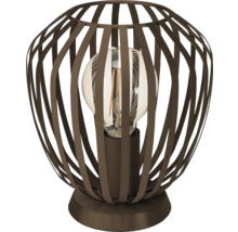 Bordslampa med metallbur och glödlampa