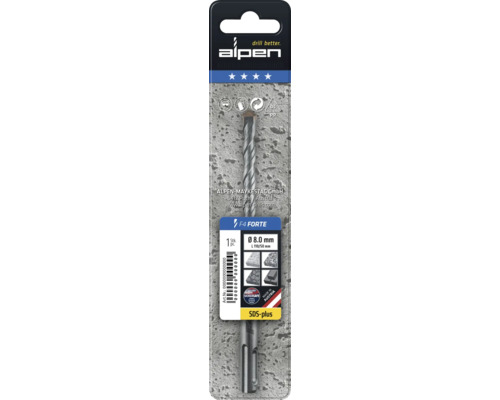 Alpen F4 Forte SDS-plus hammarborr, diameter 8 millimeter, längd 110/50 millimeter