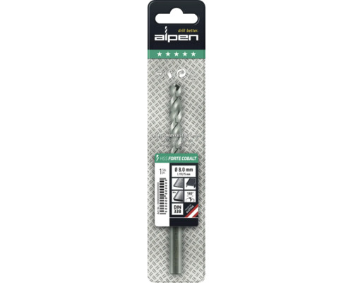 Alpen HSS Forte Cobalt borr, diameter 8 millimeter