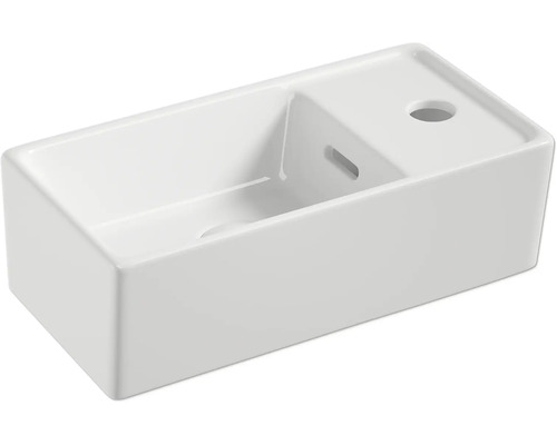 Vit tvättställsskål i sanitetskeramik