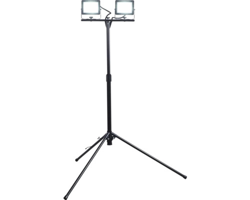 Dubbel bygglampa med stativ för användning på byggarbetsplatser