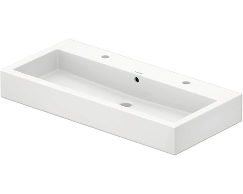 Dubbeltvättställ DURAVIT Vero vit blank kantig 100x47 cm