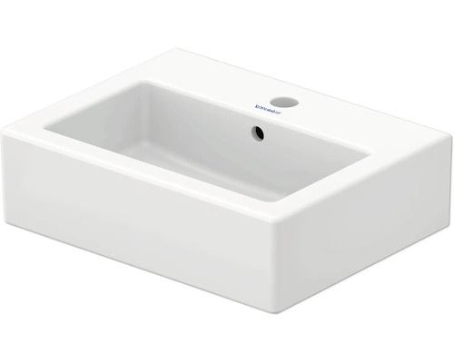 Litet tvättställ DURAVIT Vero vit blank kantig 45x35 cm
