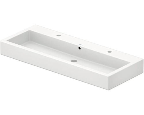 Dubbeltvättställ DURAVIT Vero vit blank kantig 120x47 cm