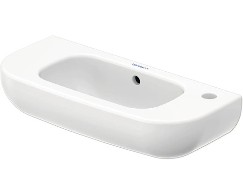 Litet tvättställ DURAVIT D-Code vit blank halvrund 50x22 cm