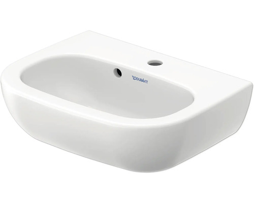 Litet tvättställ DURAVIT D-Code vit blank halvrund 45x34 cm