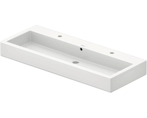 Dubbeltvättställ DURAVIT Vero vit blank kantig 120x47 cm