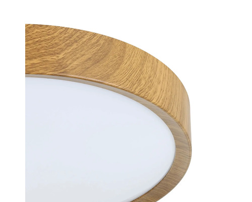 Taklampa med träutseende