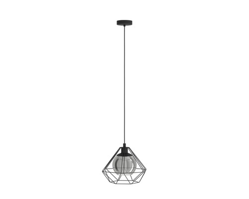 Pendellampa med geometrisk lampskärm och glödlampa