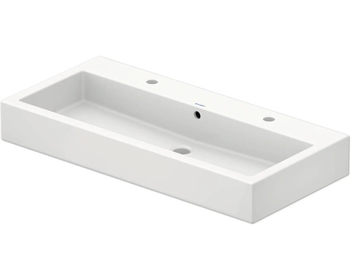 Dubbeltvättställ DURAVIT Vero vit blank kantig 100x47 cm
