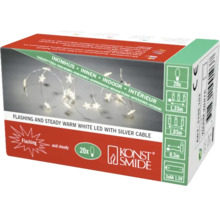 Förpackning med en LED-ljusslinga med stjärnor för inomhusbruk