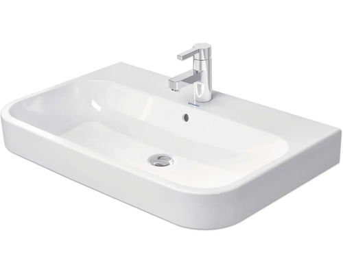 Möbeltvättställ DURAVIT Happy D.2 vit halvrund 80x50,5 cm