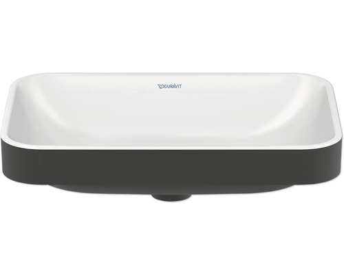 Tvättställ DURAVIT Happy D.2 Plus slim vit blank antracit matt 60x40 cm