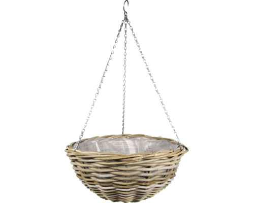 Planteringskorg Leah hängande naturfiber Ø30x18cm natur