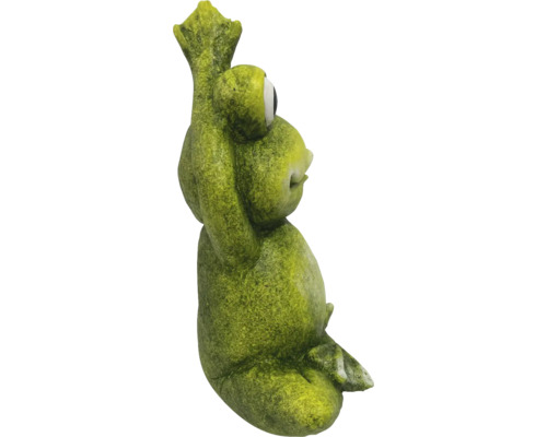 Dekorativ grodafigur i konststen för trädgården