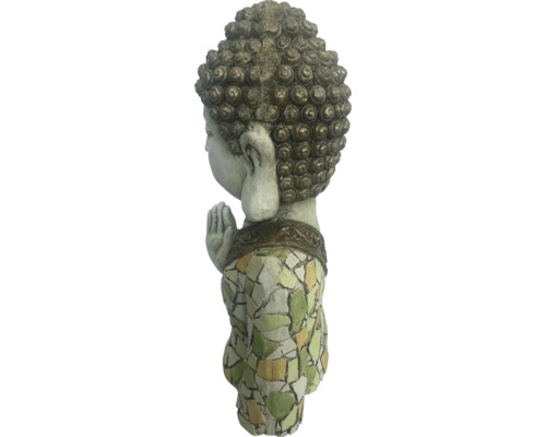 Buddhafigur med mosaikmönster för trädgården
