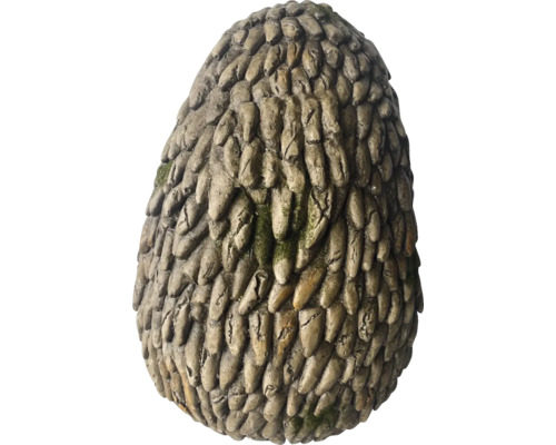 Dekorativ stenfigur i äggform för trädgården