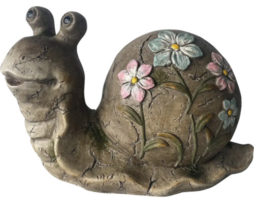 Trädgårdsdekoration LAFIORA snäcka med blomma 37x18x23cm