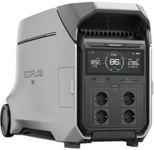 Bärbar EcoFlow kraftstation med display och uttag