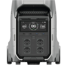 Bärbar kraftstation med display för energiinformation