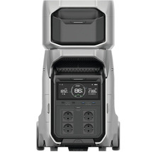 Bärbar kraftstation med display och flera uttag