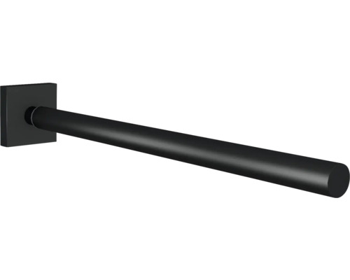 Svart handdukshängare med fyrkantigt fäste