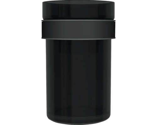 Mörkfärgad, tom behållare