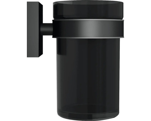 Svart tandborstmugg för väggmontering