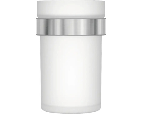 Vit förvaringsbehållare med metalllock