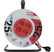 Kabelvinda EMOS PVC 4-vägs, 25m, 1,5 mm²