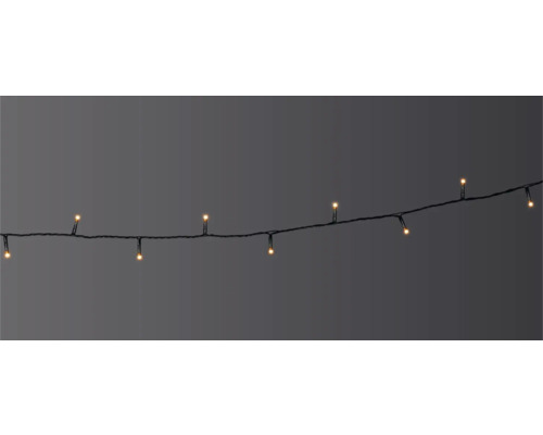 Ljusslinga med flera varmt lysande lysdioder