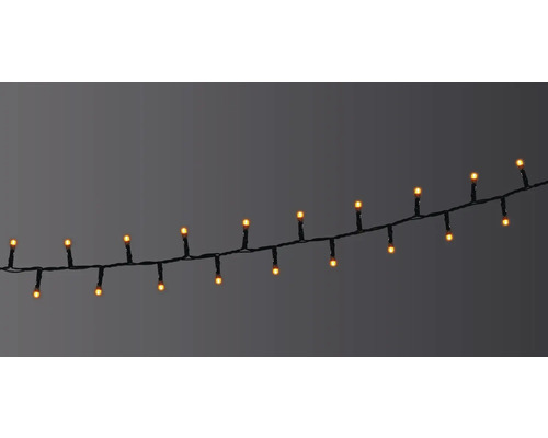 Ljuskedja LAFIORA 1000 bärnstensfärgade LED 30m