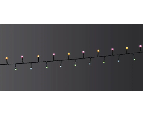 Ljuskedja LAFIORA 1000 flerfärgade LED 30m kabellängd 5m