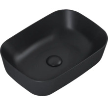 Svart tvättställ för bänkskiva med rektangulär form för badrummet