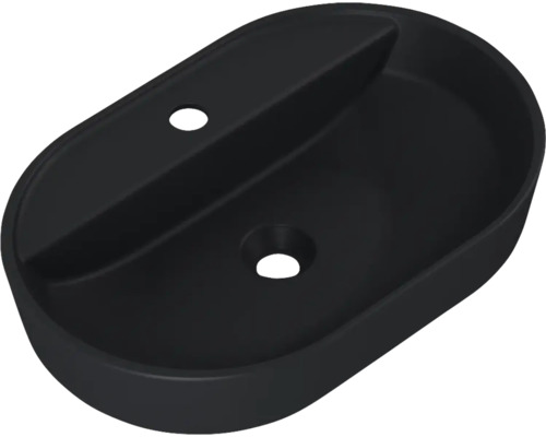 Tvättställ för bänkmontage av sanitetskeramik med blandarhål och bräddavlopp