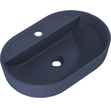 Tvättställ i oval form med kranhål och bräddavlopp