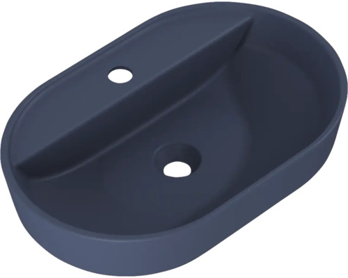 Tvättställ i oval form med kranhål och bräddavlopp