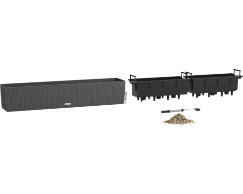 Blomlåda med bevattningssystem och tillbehör