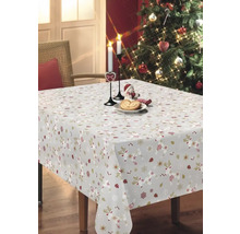Julbord med duk med hjortmönster