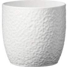 Vit kruka med hamrad finish